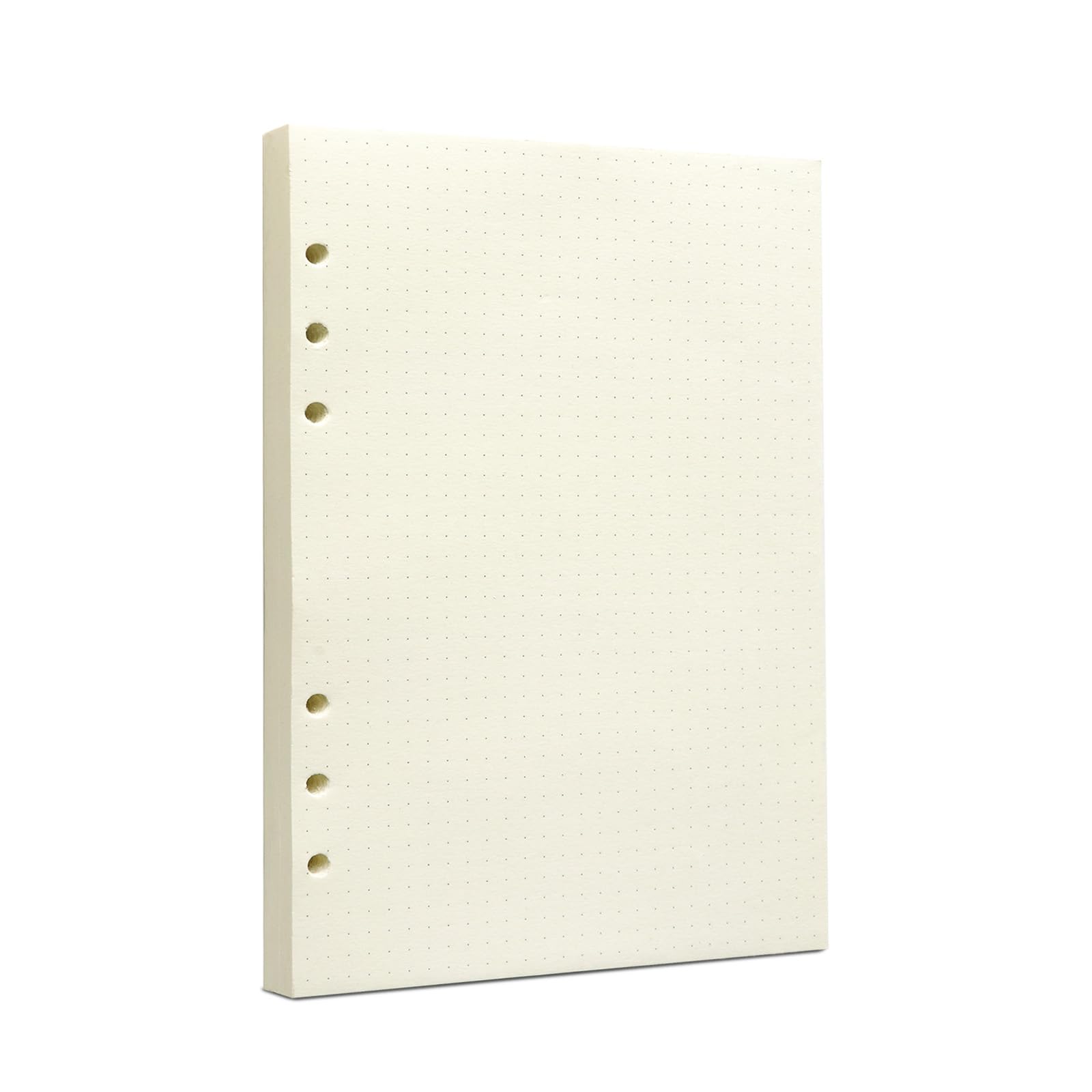 A5 Dot Grid Filler Paper, 6-Hole Punched, 100GSM Dotted Loose-Leaf Paper and Planner Inserts for Planners, Meeting Notes, and Bullet Journals,80