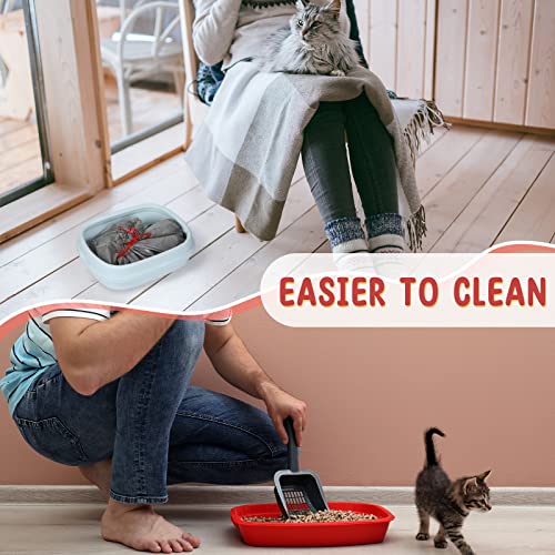 50 Count Jumbo Cat Litter Box Liners Large Drawstring Cat Litter Liners Unscented Tear Resistant Cat Litter Bags for Trash Waste to Keep Your Home Clean (Gray, Red,39 x 22 Inch) - Thumbnail 7