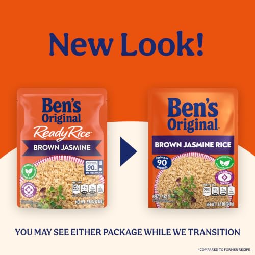 Image of BEN'S ORIGINAL Ready Rice Brown Jasmine Rice, Easy Dinner Side, 8.5 oz Pouch
