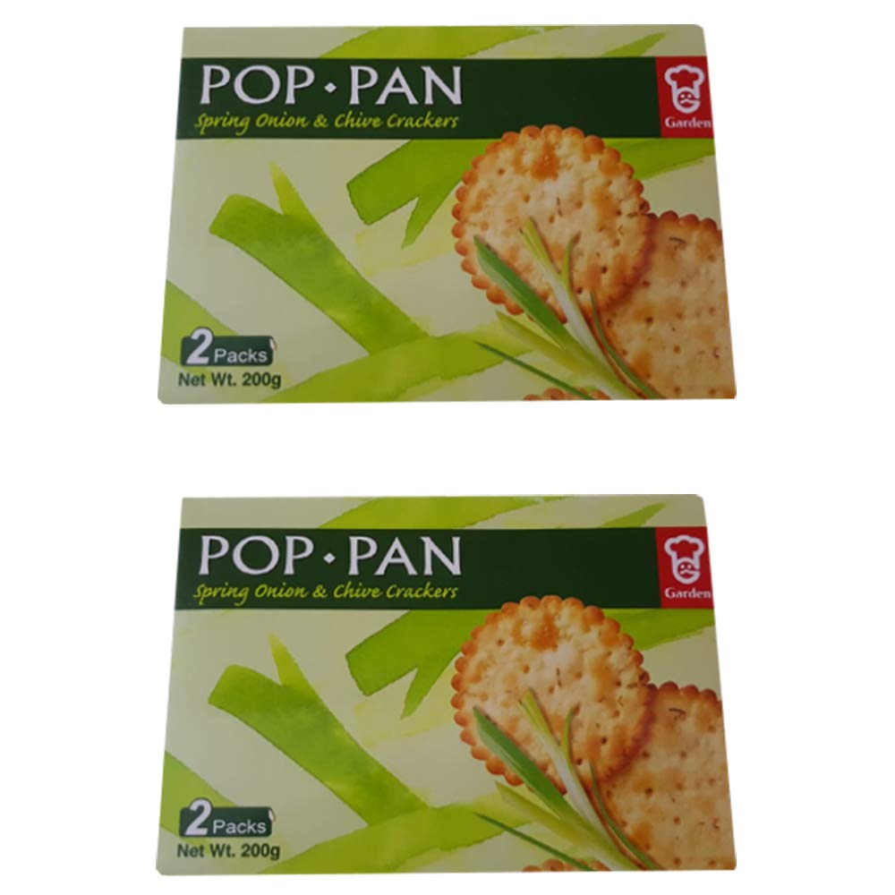 Pop Pan Spring Onions & Chive Crackers, 2 x 200 g