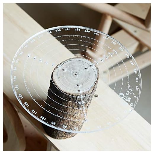 300mm Round Center Finder Compass for Wood Turners Lathe Work Clear Acrylic Drawing Circles Diameter