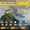 LEAMBE Brushless 4 Channel RC Plane, Ready to Fly Aerobatic Aircraft, Easy Control for Beginners, P51 Mustang RC Airplane for Adults Green