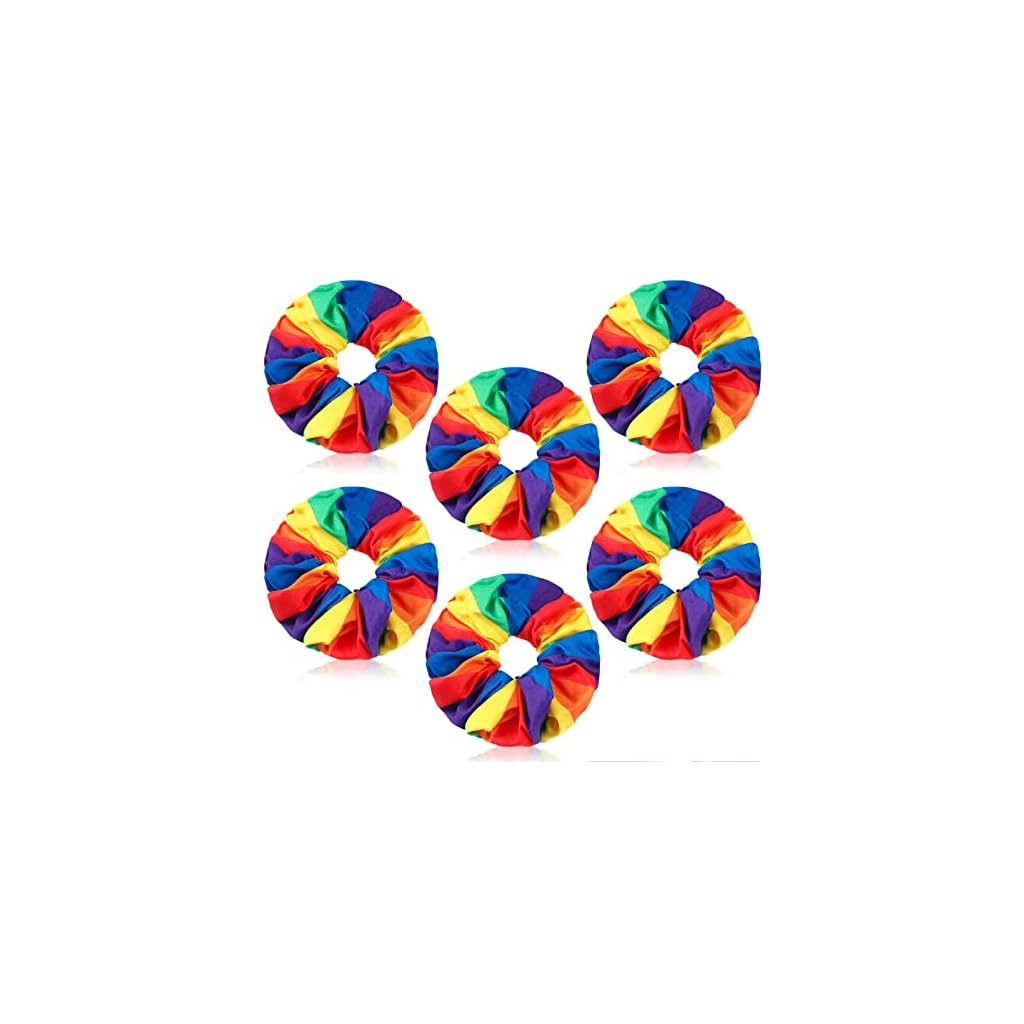 6-Pcs-Rainbow-Hair-Scrunchies-Rainbow-Hair-Ring-Elastic-Ponytail-Holder-Rainbow-Hair-Ties-Ropes-for-Girls-Women