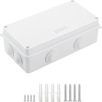 Vista 12 de LeMotech - Caja de derivación universal de plástico ABS resistente al polvo, resistente al agua, IP65, color blanco