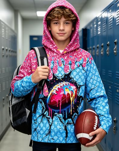 Image of Lovekider Boys Hoodie Kids 3D Print Graphic Pullover Sweatshirt 6-16 Years