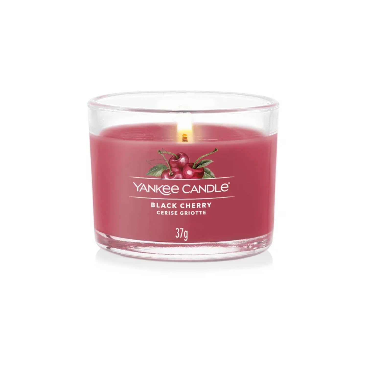 YANKEE CANDLE Gefüllte Votivkerze | Black Cherry Duftprofil