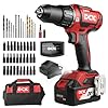 DCK 20V Brushless Hammer Drill, 531 in.lbs, 36000 BPM, 1/2" Keyless All-Metal Chuck, 4.0Ah Battery, 22+1+1 Clutch, Impact Drill Kit for Drilling Brick Wall, Metal, Wood, KDJZ05-13