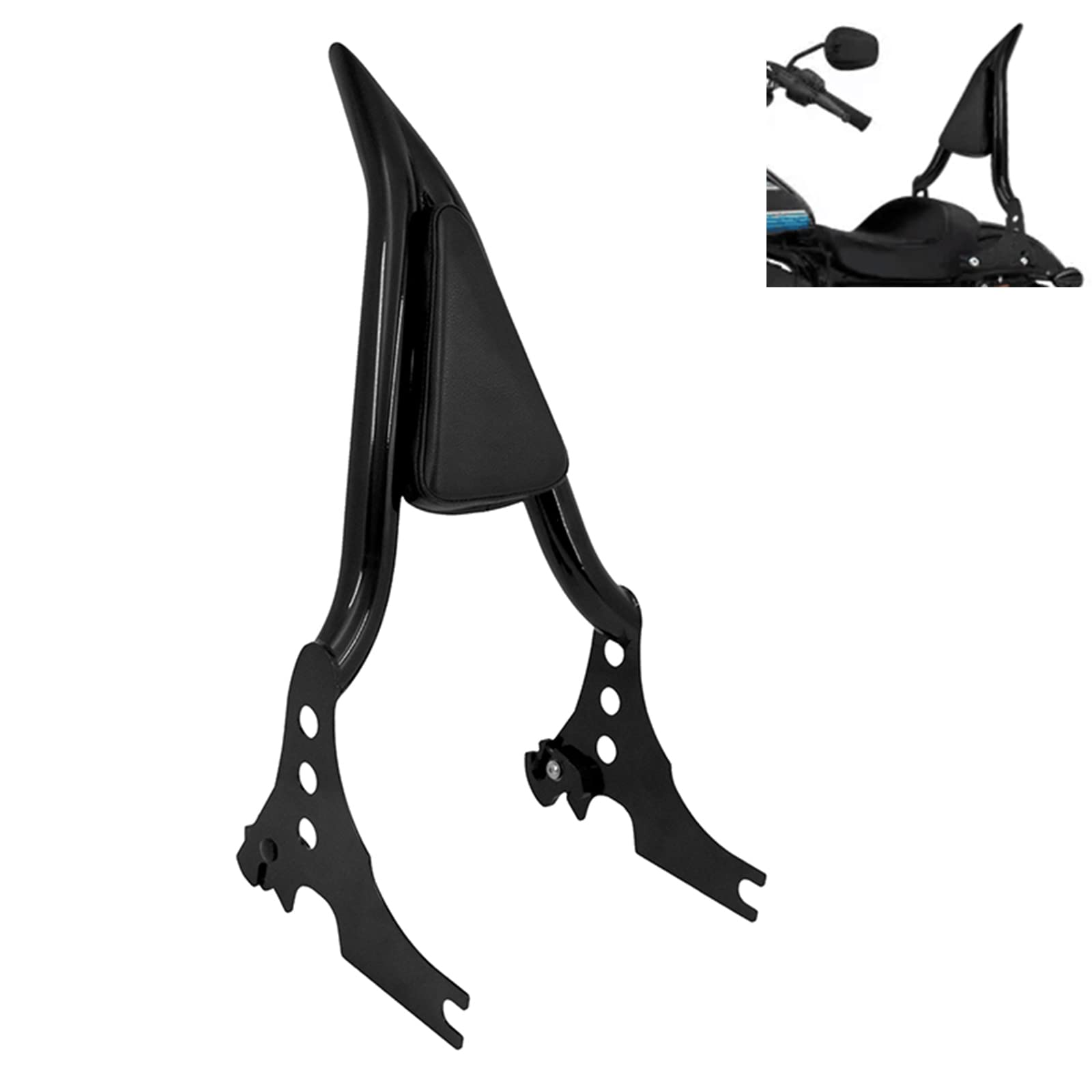 Amazon | HDBUBALUS バイク シーシーバー バックレスト パッド付き 