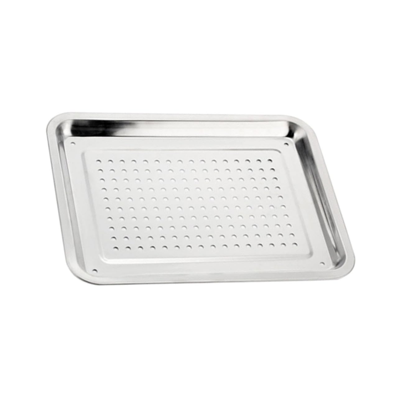 LABRIMP Vassoio Rettangolare per Scolare in Acciaio Inossidabile 36 X 27 CM, Scolapiatti Resistenti alla Ruggine, per Cucina e Cibi Fritti
