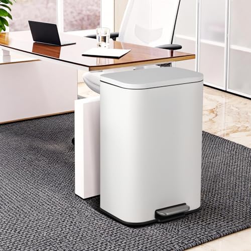 Caneca de basura rectangular GAOMON 50L acero inoxidable