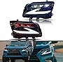 YHY Headlights Assembly For Lexus GX460 2014 2015 2016 2017 2018 2019 LED Head Lamp Front Light Car Modification Accessories DRL Sequential Turn Signal Animation Plug and Play with Red Devil's Eye