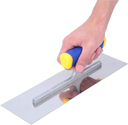 Miniatura 4 de Paleta de enlucido, 11.811 in de acero inoxidable Drywall/Enyesado Acabado Paleta, con mango de plástico, Paleta de hormigón de cemento Albañilería