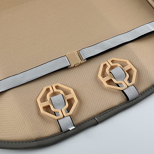 Image of 1Piece Car Seat Cover PU Leather Front Car Seat Protector Driver Seat Cover Wrapping Edge Seat Bottom Coverfor Four Seasons (53x52 cm) (grey-a)
