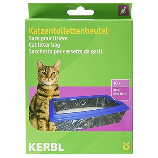 Kerbl 84215 Beutel für Katzentoiletten XL 59 x 46 cm, 10er-Pack Katzenklobeutel