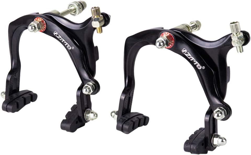 CLISPEED Road Bike Brakes - Bike Brake Calipers Long Arm Road Bike Mechanical C Shape Dual-Pivot Brake Set Repair Parts Accessory