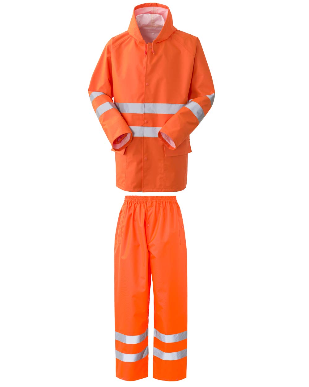 Rossini Trading HH30909HL Completo Crew Anti Pioggia Alta visibilità Lucentex, Arancione, L