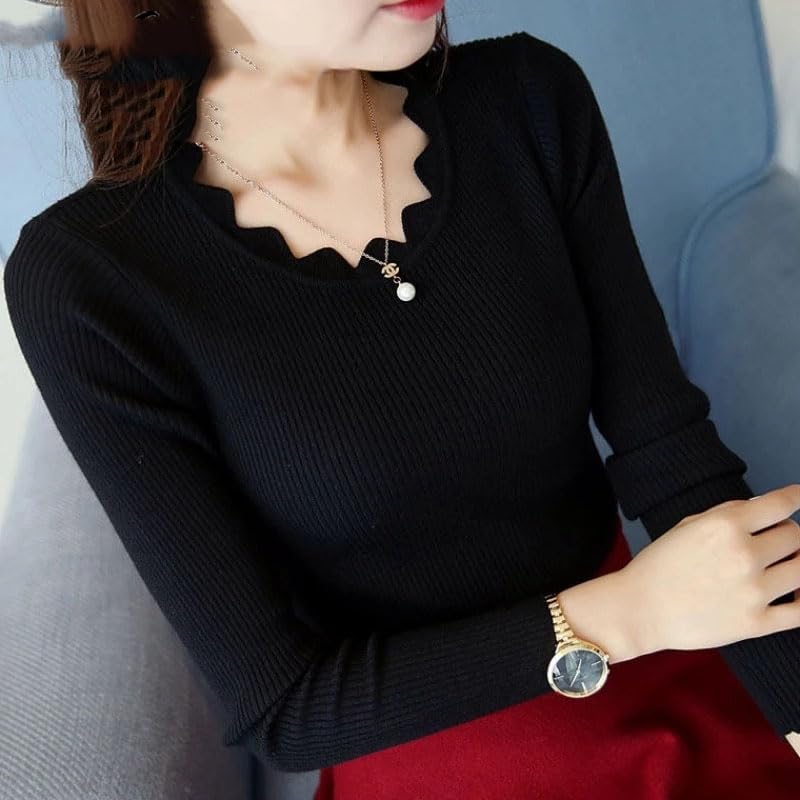 Sweaters Women Pullover Solid Spring Womens Knitted Sweater Long Sleeve Autumn Winter Butterfly Neck Female3