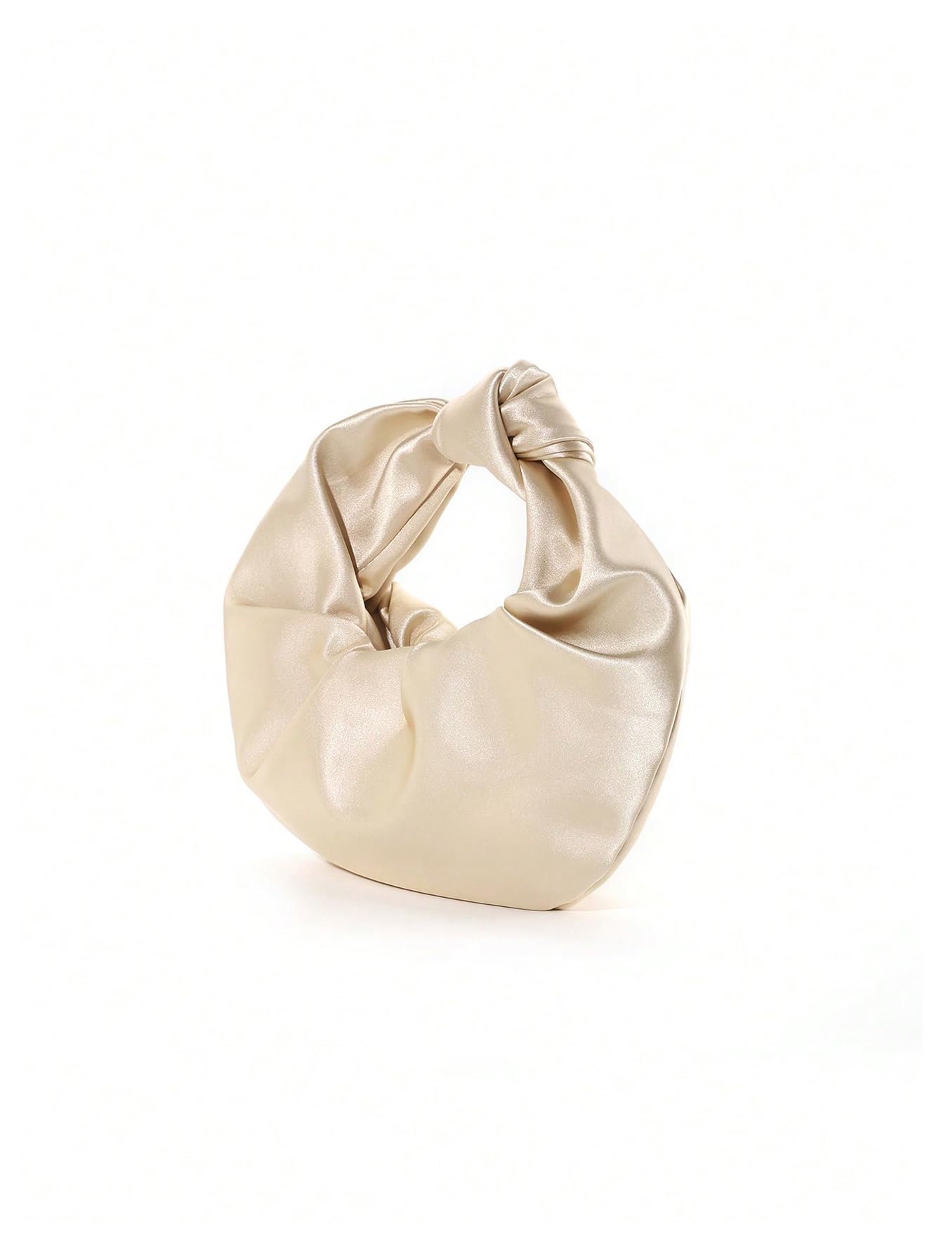 GORGLITTER Women's Satin Clutch Purses Elegant Evening Bags Handbag Knot Bag for Wedding Party Prom Champagne One-Size