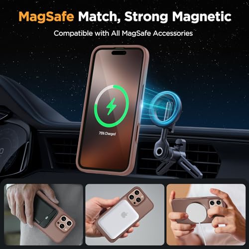 Image of Miracase Magnetic for iPhone 16 Pro Max Case, [Compatible with MagSafe] [Military-Grade Protection], Anti-Fingerprint, Slim Case for 16 Pro Max 6.9 inch- Champagne