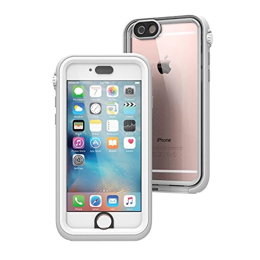 iPhone 6s Case, Waterproof, Shock Proof, Drop Proof by Catalyst for Apple iPhone 6s with High Touch Sensitivity ID (White & Mist Gray)