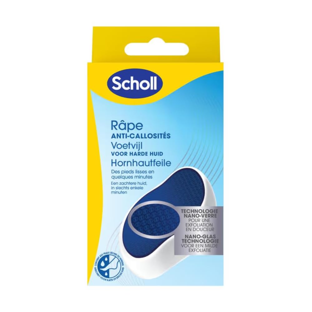 6er Pack - SCHOLL Hornhautfeile, Hornhautentferner für Füße - mit Nano-Glas-Technologie