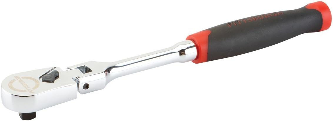 3/8 Inch Drive Professional Flex Head Long Handle Ratchet; 14 Long with TRP Comfort Grip