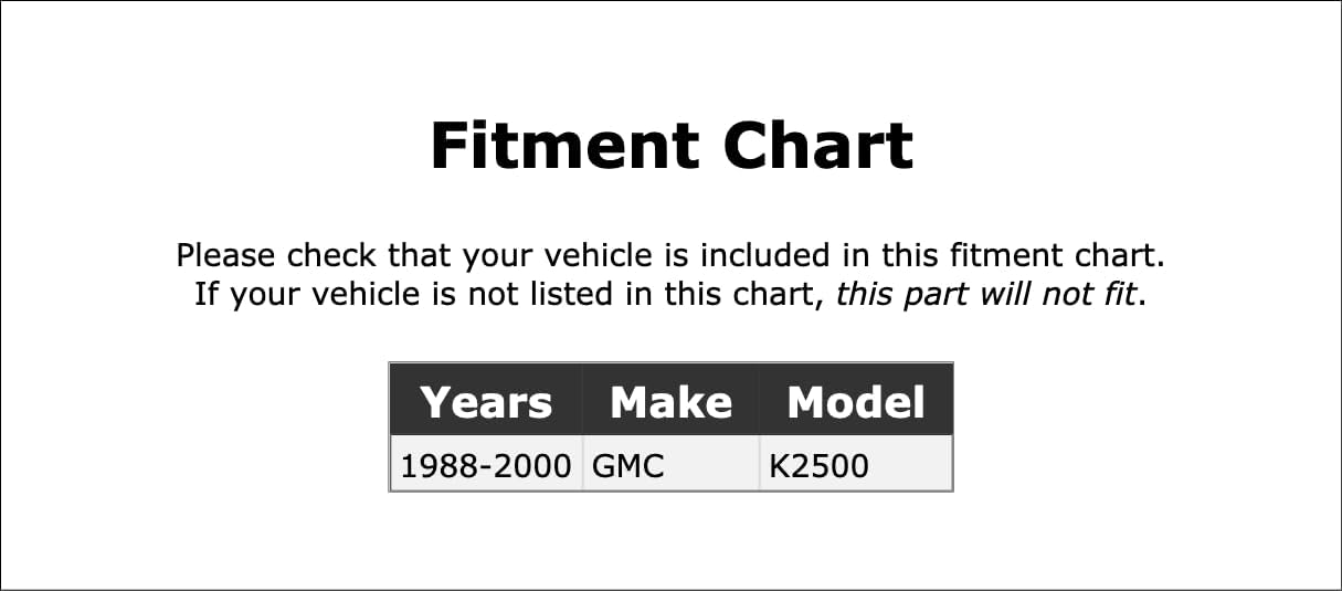 Brake Master Cylinder Reservoir Cap Compatible With GMC K2500 1988 1989 1990 1991 1992 1993 1994 1995 1996 1997 1998 1999 2000 PC-835366