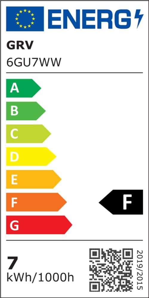 GRV E27 żarówka LED bez możliwości ściemniania 15-5730 SMD 7 W termiczna plastikowa lampka 60 W odpowiednik AC 12 V DC 12-24 V zimna biel opakowanie 6 szt.