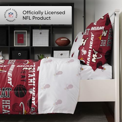 Foco BKTNBTW5PK Miami Heat Nba Team Color Bed In A Bag Comforter Bedding 5 Piece Set thumb #1