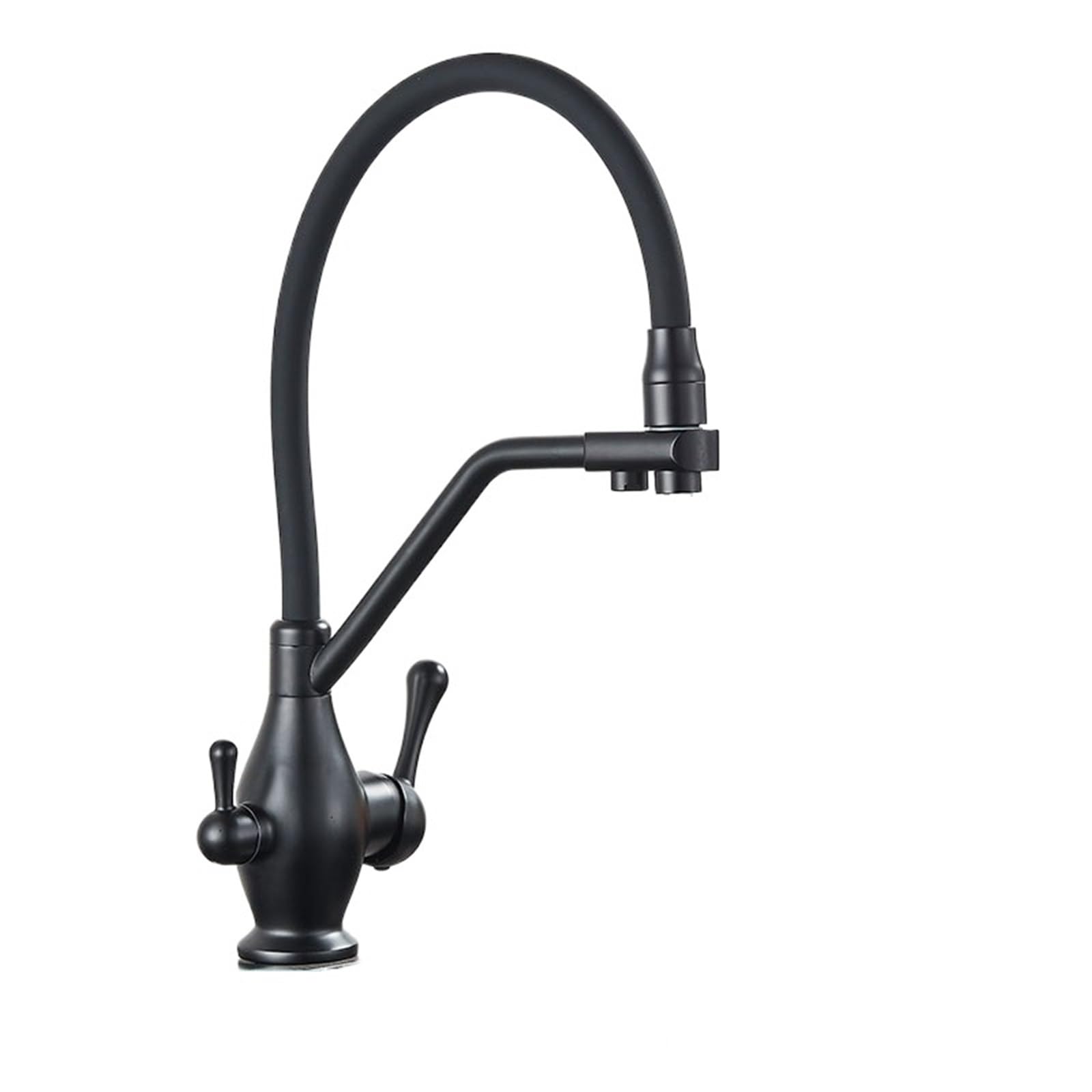 GLETSF Black Grey Kitchen Faucet with Water Filter Hot & Cold Mixer Tap for Drinking Water Stylish Sink Tap with Beige Dots & Efficient Water Filtration System.,Zx L7z-A