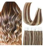 Tape in Hair Extensions Straight Thick Remy Tape in Hair Extensions Human Hair 100% Real Human Ha...