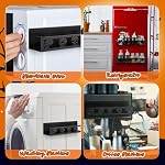 Beeveer 2 Pcs Magnetic Spice Rack for Refrigerator, Black Skull - Image 6