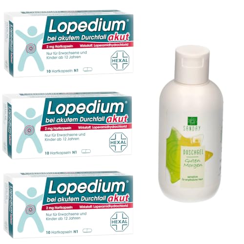 Lopedium akut 2mg Hartkapseln 3x10 + Sanday Duschgel