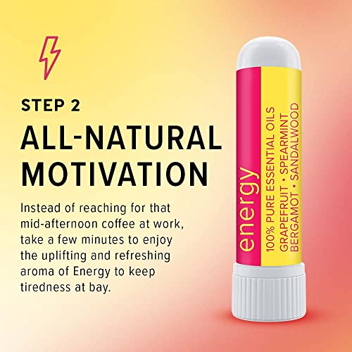 Moxe Daily Aromatherapy Nasal Inhalers Set, All Day Aromatherapy, Therapeutic Grade Essential Oils, Easy & Safe, Leakproof, Portable, Clear Congestion, Improve Energy, Naturally Calming & Relaxing #TOP2