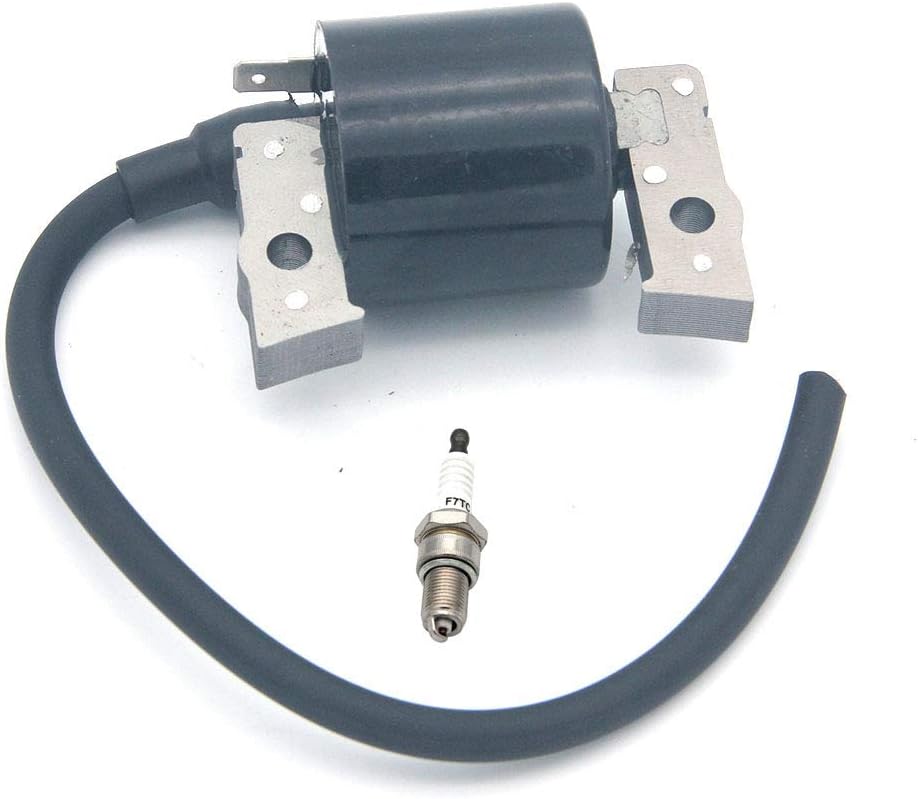 Ignition Coil With Spark Plug F7TC For Kawasaki FC400V FC420V John Deere LX172 LX176 240 245 GT242 F510 Kawasaki 21121-2070 John Deere AM109209 BPR5ES