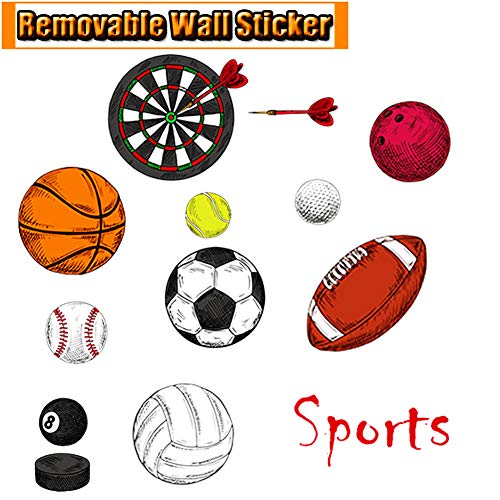 Football Soccer Wall Stickers Baseball Tennis Darts Golf Wall Decal Decor Windows Bedroom
