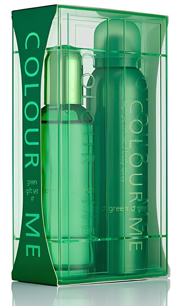 COLOUR MEGreen Perfume for Men. 90ml Eau de Parfum Men & 150ml Body Spray - Twin Perfume Gift Set Men. Luxury Fragrance - Mens Aftershave, Long Lasting Fragrance for Men by Milton-Lloyd