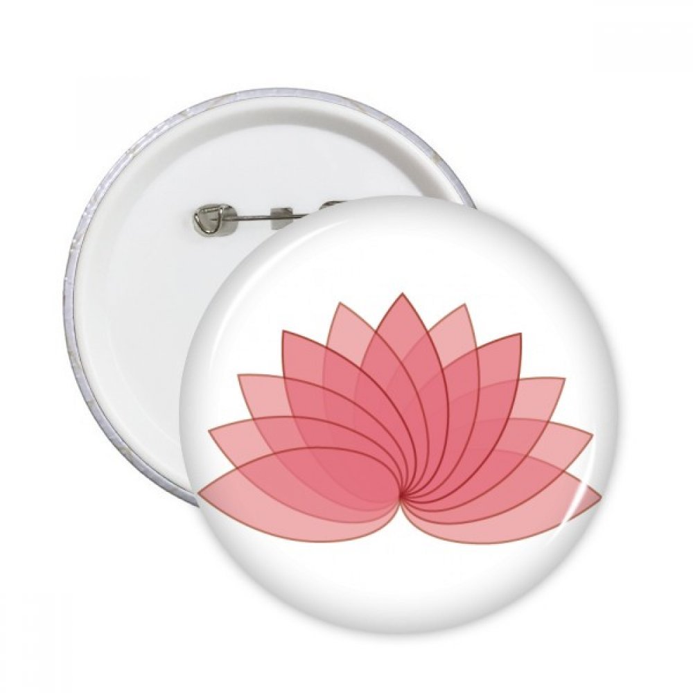 Badge fleur de lotus DIYthinker x5 boutons ronds pour vêtements - 3