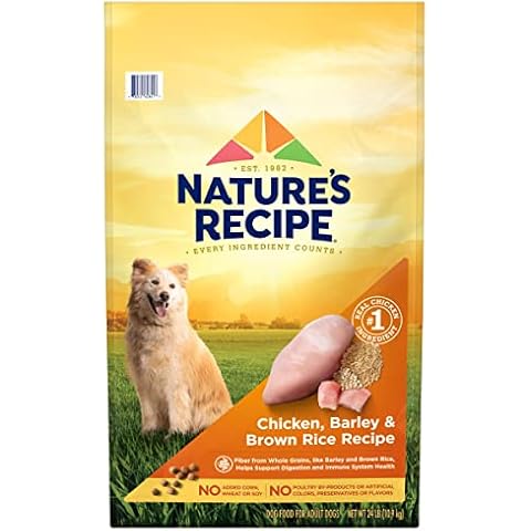 Nature′s Recipe Chicken, Barley & Brown Rice Recipe Dry Dog Food, 24 lb. Bag Cover