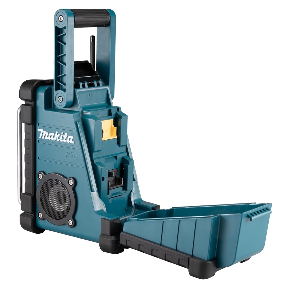 Makita DMR112 Baustellenradio 7,2 V, 18 V mit DAB+ und Bluetooth, Petrol, Schwarz, ohne Akku, ohne Ladegerät