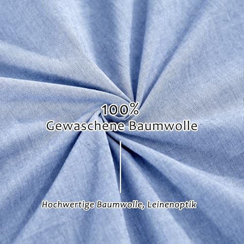 TOCOMOA Cushion Cover 80 x 80 cm, Set of 2, 100% Washed Cotton Cushion Covers, Oeko-Tex Certified - Image 2