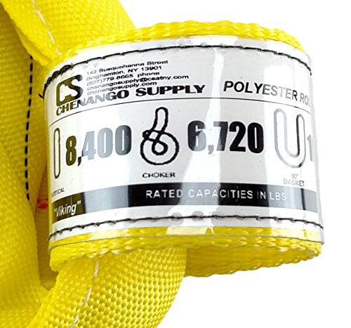 Usa Made Vr3 X 6' Yellow Slings 4'-30' Lengths In Listing, Double Ply Cover Endless Round Poly Lifting Slings, 8,400 Lbs Vert, 6,720 Lbs Choker, 16,800 Lbs Basket (Usa Poly)(Vr3 X 6 Ft) #TOP2