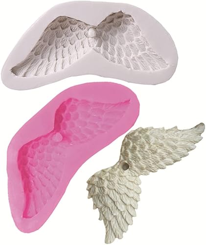 Miniatura 8 de Molde de silicona con alas de ángel, moldes de fondant para hornear, cupcakes, bricolaje, herramientas de decoración de pasteles, aromaterapia, cera