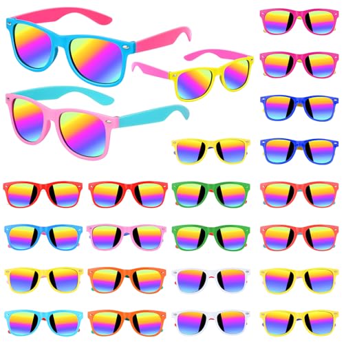 Gifts2U 24 Pack Kids Sunglasses Neon Sunglasses with UV400 Protection for Kids Party favours for Birthday, Beach Pool, Easter Gifts