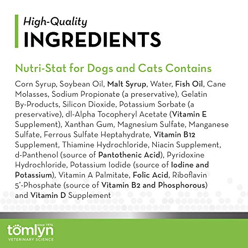 Tomlyn Nutri-Stat Malt-Flavored High Calorie-Nutritional Gel for Dogs & Cats, 4.25oz