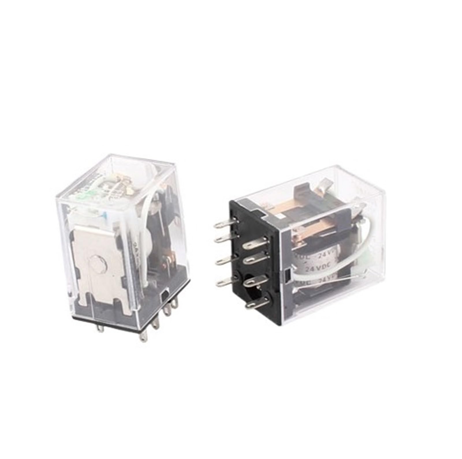 Relais DPDT 24V DC 8 broches pour automatisme industriel et commutation de tableau électrique