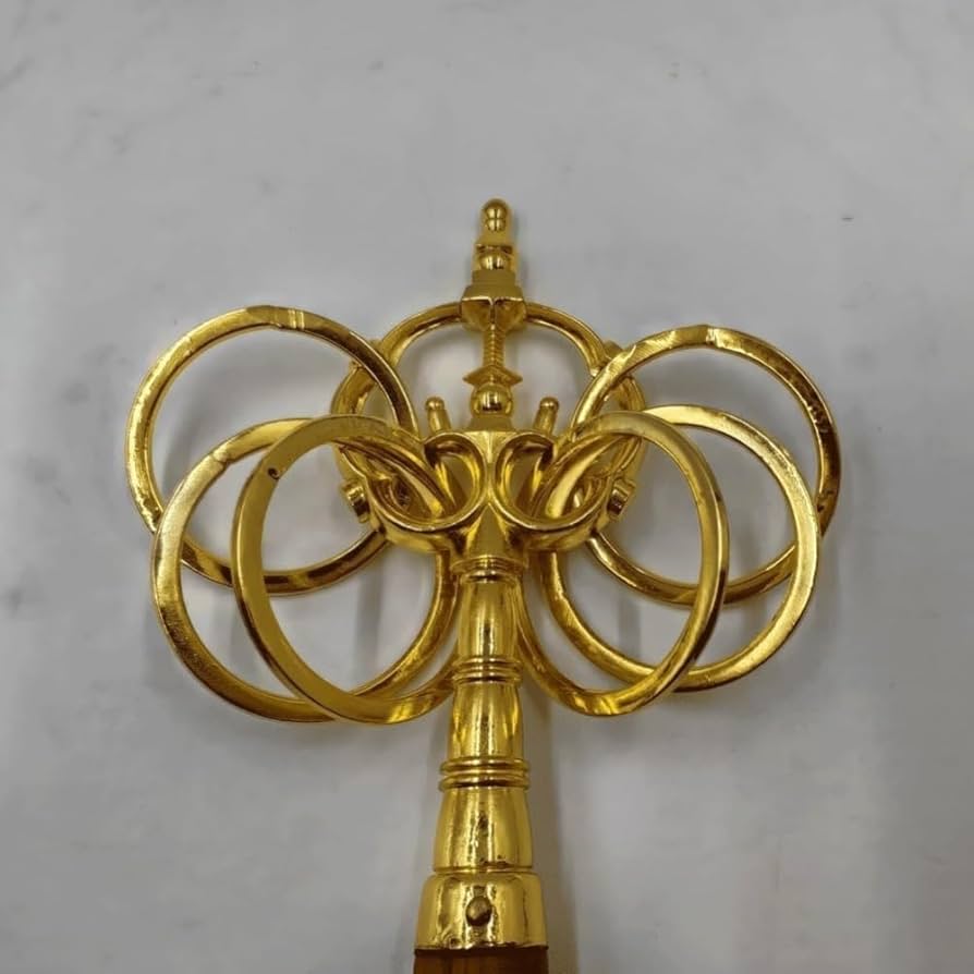 長柄西杖（一柄）大（全長180cm）◆密教で使用する仏具、密教用仏具、寺院用仏具 Amazon.co.jp: 長柄錫杖(一本柄) 大型(全長180cm)◇密教で使