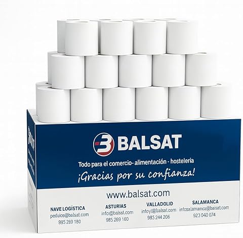 8 rollos de papel termico 80x80x12 para tpv, registradora, impresoras de ticket epson compatibles