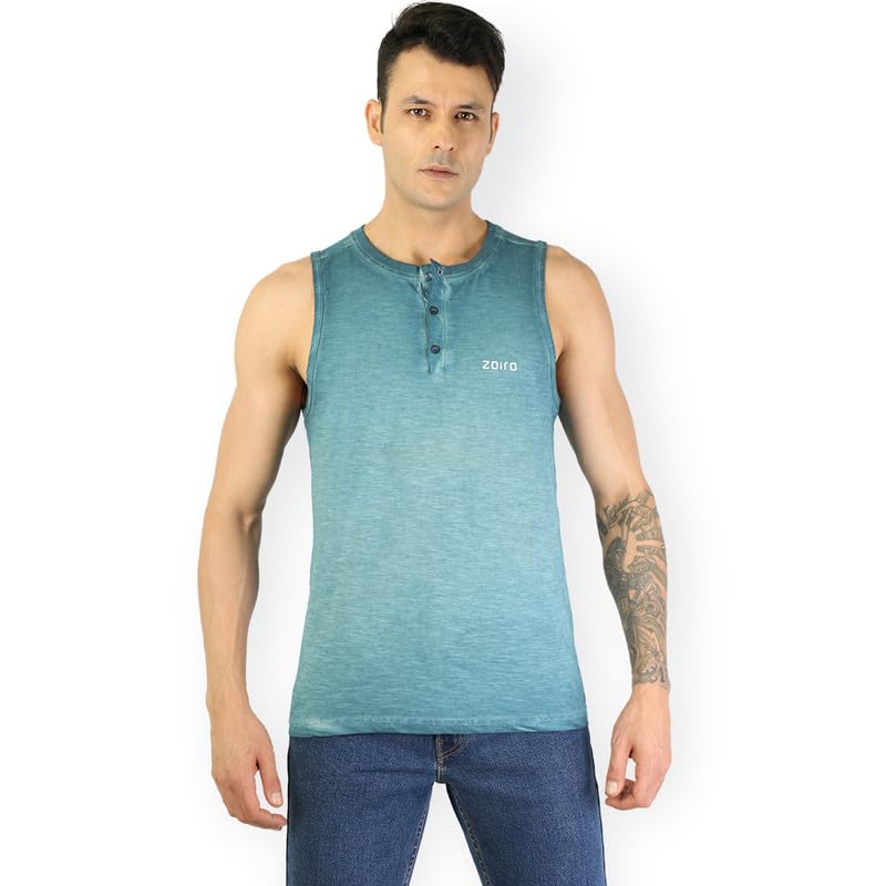 zoiro Men's Cotton Solid Vest-picture-22