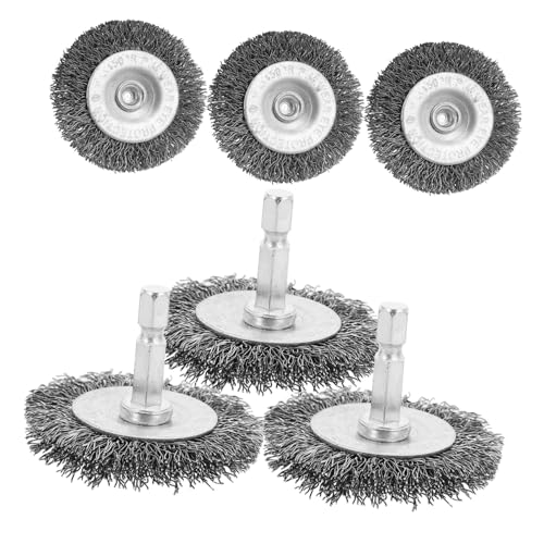 Alipis 6pcs Wire Brush Head 50mm for Drill Wire Brush Wheel for Striping and Polishing